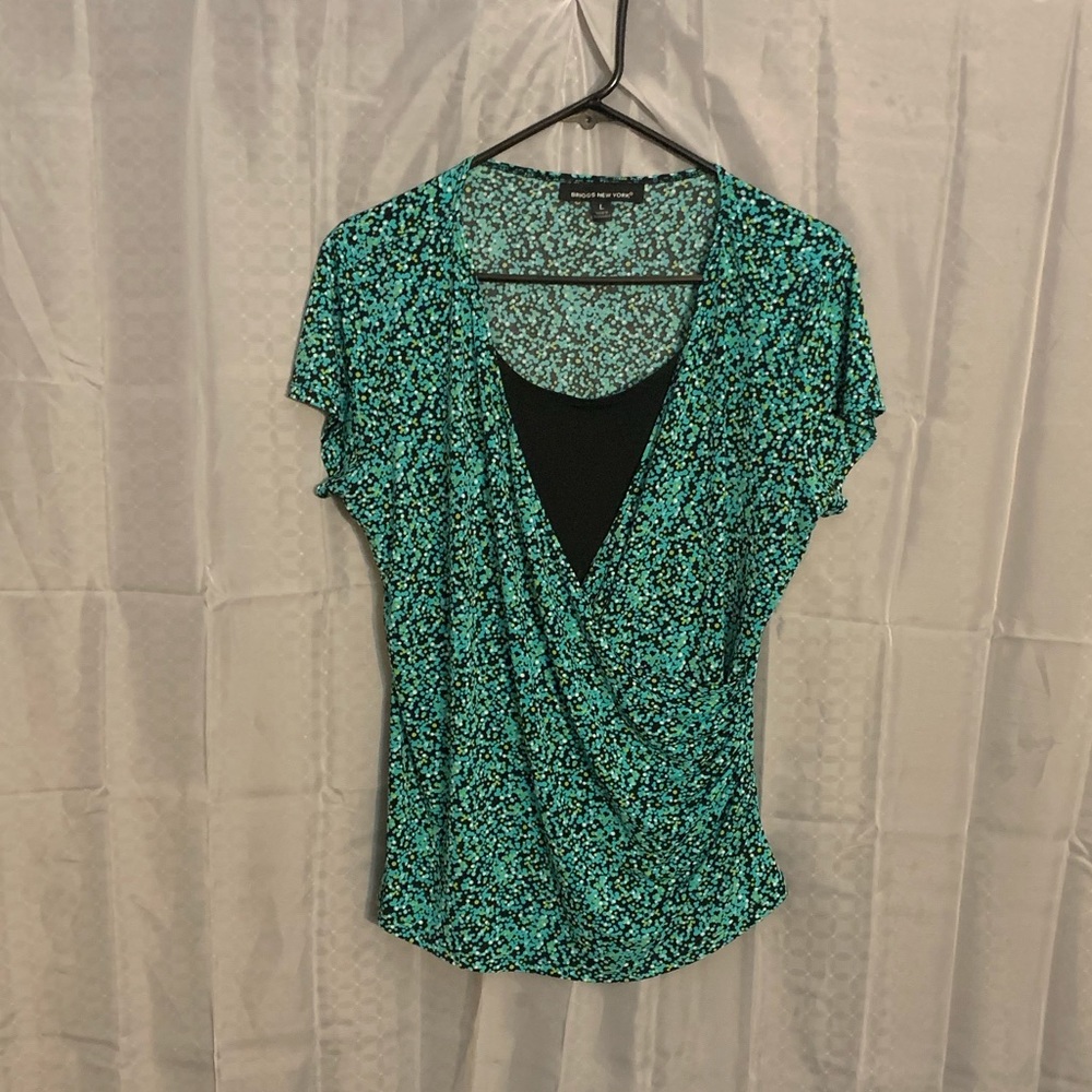 Blue Spotted L blouse